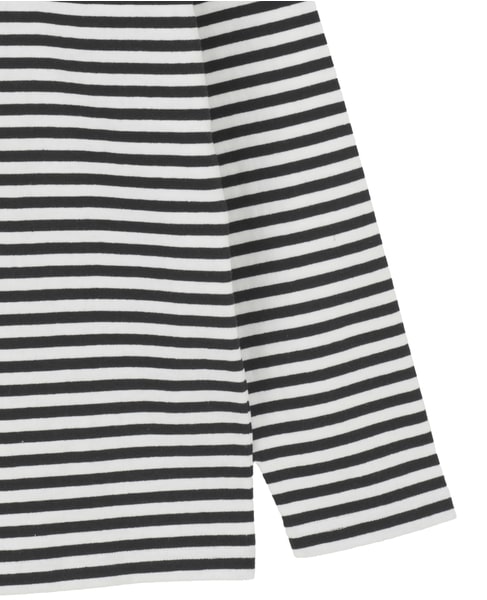 【Le Minor/ルミノア】MADEMOISELLE U カットソー 詳細画像 ホワイトｘブラック 5