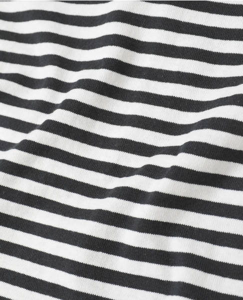 【Le Minor/ルミノア】MADEMOISELLE U カットソー 詳細画像 ホワイトｘブラック 7