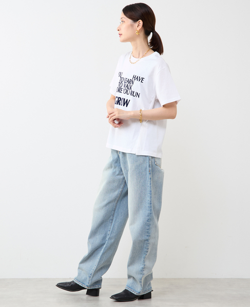 フロッキープリントTシャツ 詳細画像 ホワイト 5