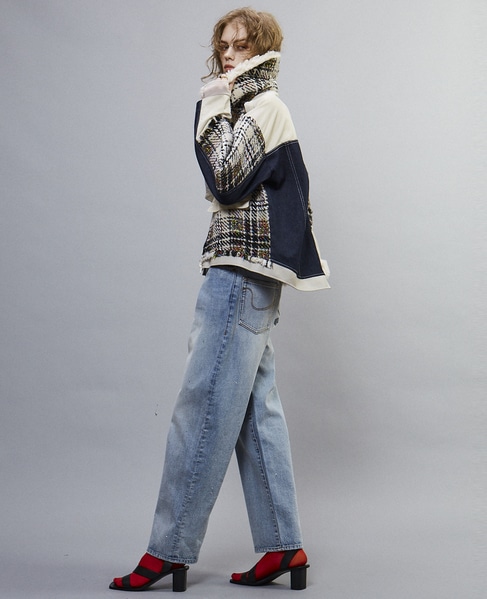 【AULA AILA別注】TWEED DENIM COMBINATION BLOUSON 詳細画像 オフホワイト 11