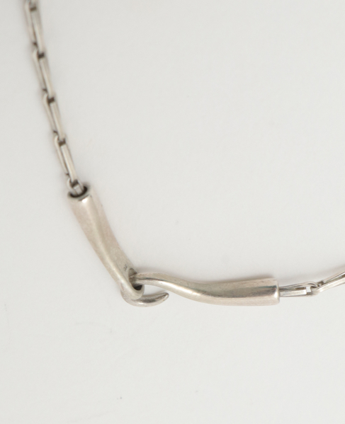 【ucalypt/ユーカリプト】Fold Chain Front Hook Necklace 詳細画像 シルバー 2