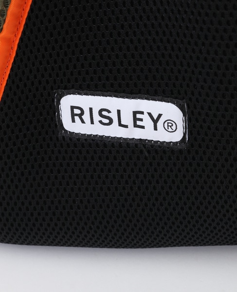 【Soffitto別注】RISLEY×OUTDOORコラボトライアングルメッシュバッグ [[R2401-TMB20]] 詳細画像 ブラック×カーキ 11