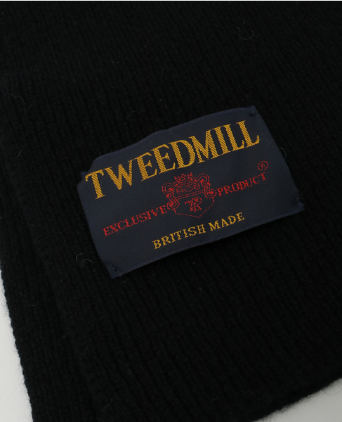 【TWEED MILL/ツイードミル】リブフーデッドスカーフ 詳細画像 ブラック 4