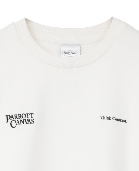 【PARROTT CANVAS/パロットキャンバス】Logo Sweat Crew Neck 詳細画像 ホワイト 3