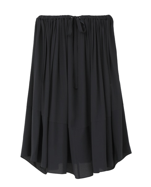 【LUTZ HUELLE/ルッツヒュエル】ストラップクロスロングワンピース 詳細画像 ブラック 10