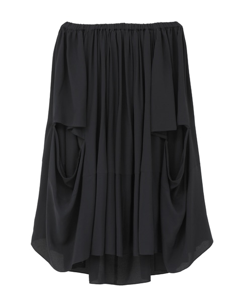 【LUTZ HUELLE/ルッツヒュエル】ストラップクロスロングワンピース 詳細画像 ブラック 11