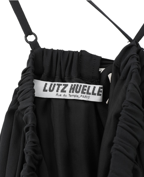 【LUTZ HUELLE/ルッツヒュエル】ストラップクロスロングワンピース 詳細画像 ブラック 5