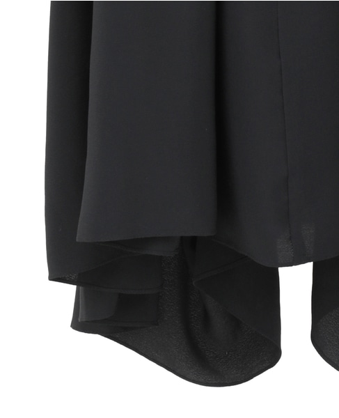 【LUTZ HUELLE/ルッツヒュエル】ストラップクロスロングワンピース 詳細画像 ブラック 8