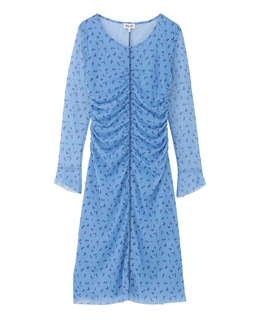 【BAUM UND PFERDGARTEN/バウムウンドヘルガーテン】フラワープリント・フロントギャザーワンピース