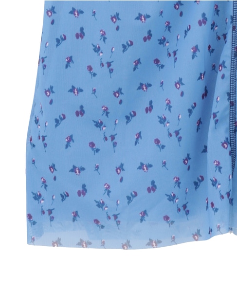 【BAUM UND PFERDGARTEN/バウムウンドヘルガーテン】フラワープリント・フロントギャザーワンピース 詳細画像 サックス 5