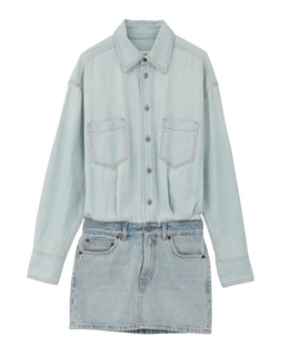 【HAIKURE/ハイクル】Tatum Lipari Blue Denim Dress