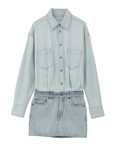 【HAIKURE/ハイクル】Tatum Lipari Blue Denim Dress 詳細画像 ブルー 1