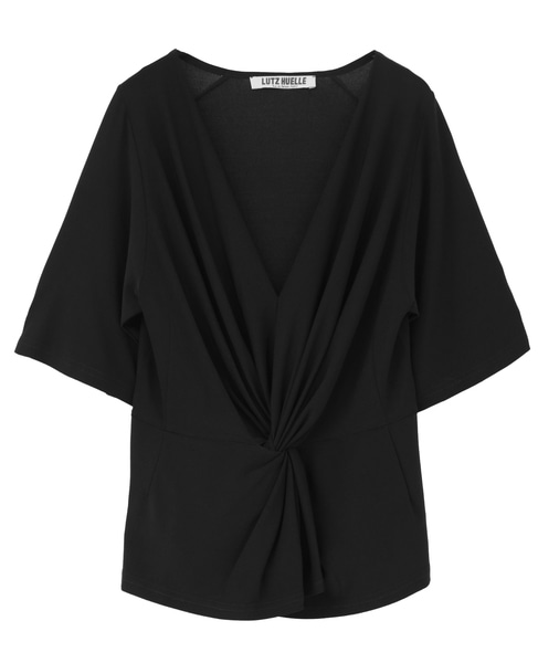 【LUTZ HUELLE/ルッツヒュエル】ツイストデザインプルオーバー 詳細画像 ブラック 1