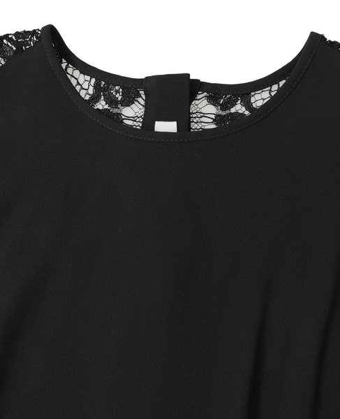 【LUTZ HUELLE/ルッツヒュエル】レースシアーブラウス 詳細画像 ブラック 3