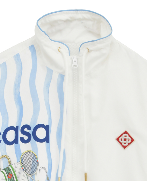 【Casablanca/カサブランカ】Shellsuit Nylon Jacket Blue/White Track Jackets 詳細画像 サックス 3