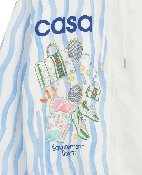 【Casablanca/カサブランカ】Shellsuit Nylon Jacket Blue/White Track Jackets 詳細画像 サックス 6