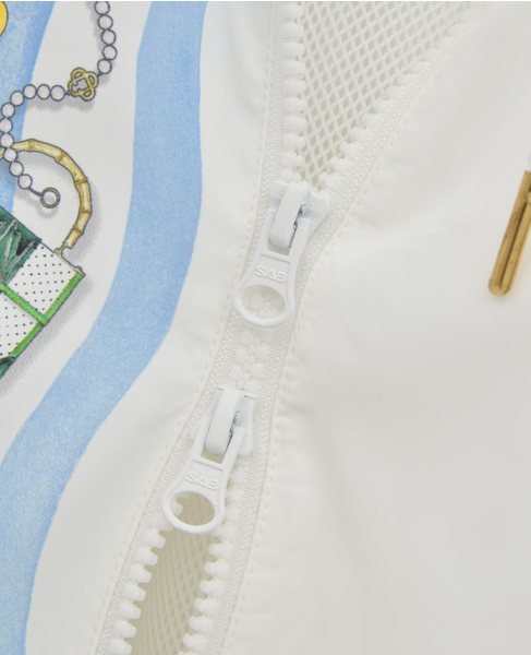 【Casablanca/カサブランカ】Shellsuit Nylon Jacket Blue/White Track Jackets 詳細画像 サックス 7