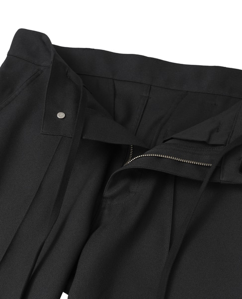 【NOMA t.d./ノーマティーディー】ストレートシルエット・スラックス 詳細画像 ブラック 5