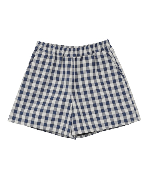 【BAUM UND PFERDGARTEN/バウムウンドヘルガーテン】ギンガムチェック・イージーショーツ 詳細画像 ネイビー 1