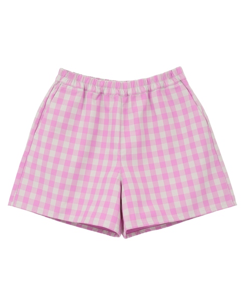 【BAUM UND PFERDGARTEN/バウムウンドヘルガーテン】ギンガムチェック・イージーショーツ 詳細画像 ピンク 1
