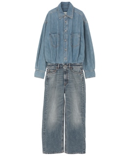 【HAIKURE/ハイクル】デニム ジャンプスーツ