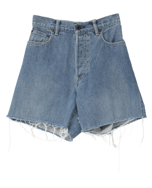 【KURO/クロ】UNINTENTIONAL CROSSED DENIM SHORTS　 詳細画像 インディゴブルー 2