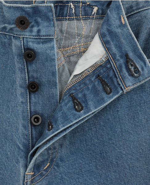 【KURO/クロ】UNINTENTIONAL CROSSED DENIM SHORTS　 詳細画像 インディゴブルー 5