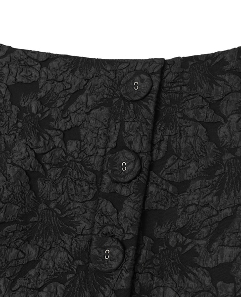 【BAUM UND PFERDGARTEN/バウムウンドヘルガーテン】フラワージャカードサイドスリットスカート 詳細画像 ブラック 12