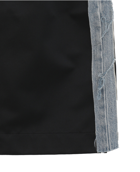【LUTZ HUELLE/ルッツヒュエル】デニムコンビ・フロントパネルスカート 詳細画像 ブラック 6