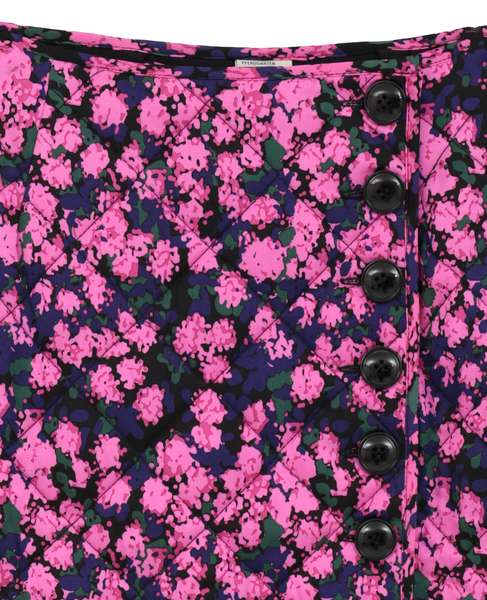 【BAUM UND PFERDGARTEN/バウムウンドヘルガーテン】フローラルプリント・アシンメトリーボタンスカート 詳細画像 ピンク 3