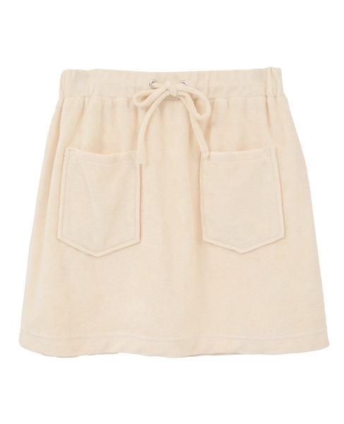 【BAUM UND PFERDGARTEN/バウムウンドヘルガーテン】フロントパッチミニスカート 詳細画像 アイボリー 1