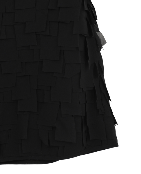 【LUTZ HUELLE/ルッツヒュエル】パネルディテールスカート 詳細画像 ブラック 5
