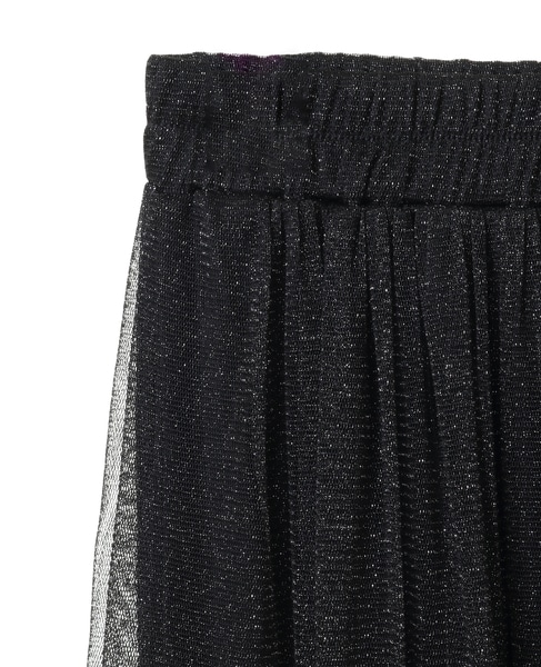 ラメチュールギャザースカート(取り扱い店舗限定) 詳細画像 ブラック 4