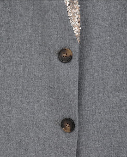 【LUTZ HUELLE/ルッツヒュエル】ベルト付きカットオフ・テーラードロングベスト 詳細画像 グレー 8