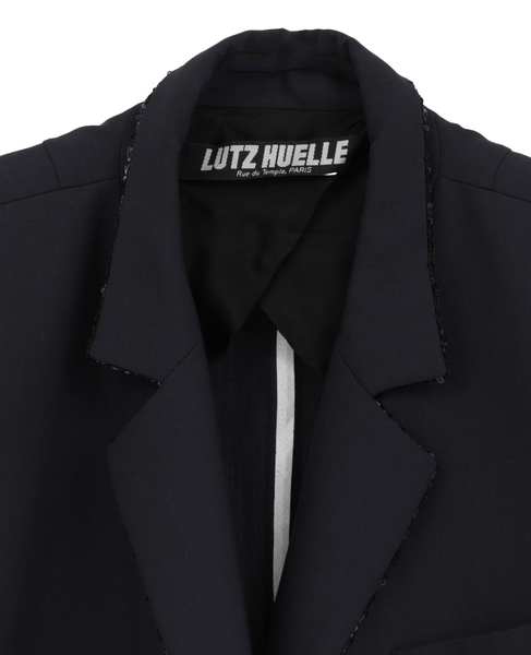 【LUTZ HUELLE/ルッツヒュエル】カットオフディテール・テーラードベスト 詳細画像 ネイビー 3