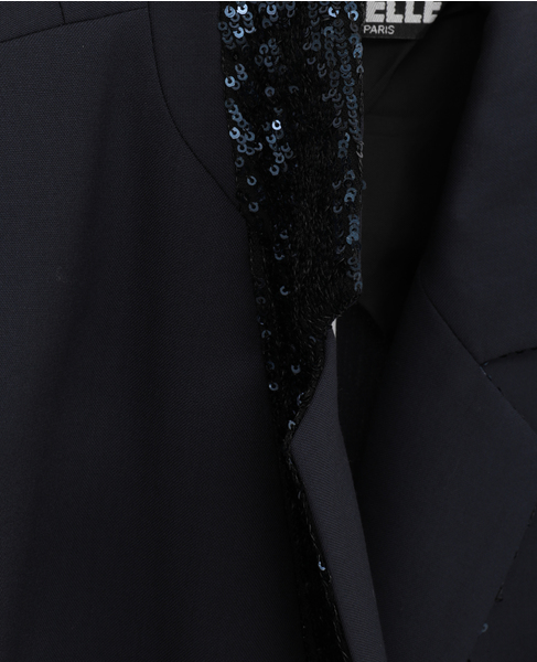 【LUTZ HUELLE/ルッツヒュエル】カットオフディテール・テーラードベスト 詳細画像 ネイビー 7