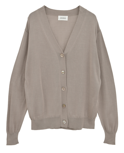【ADAWAS/アダワス】Vネックカーディガン 詳細画像 ベージュ 1