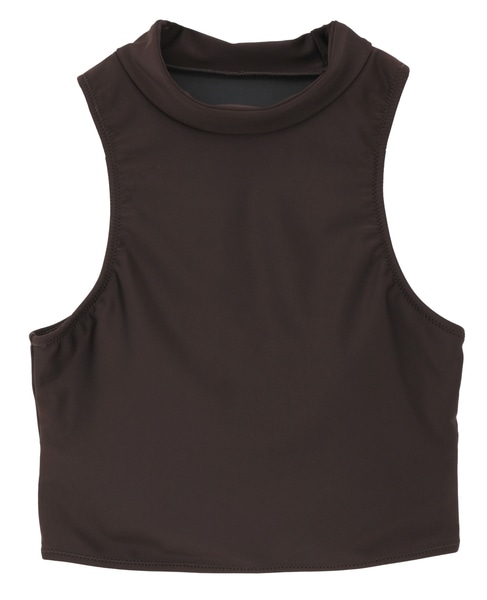 【PROTAGONISTA/プロタゴニスタ】クロップドハイネック スイムセット 詳細画像 ブラウン 2