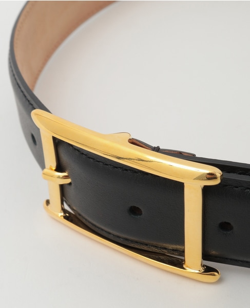 【ATELIER AMBOISE/アトリエアンボワーズ】GOLD BUCKLE BELT 詳細画像 ブラック 3