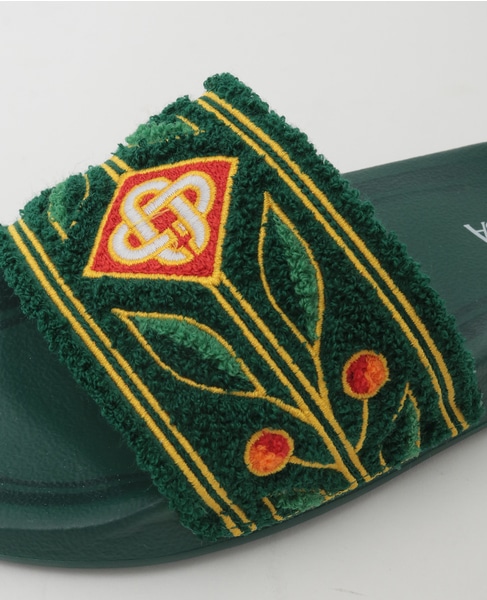 【Casablanca/カサブランカ】Embroidered Slider 詳細画像 グリーン 6