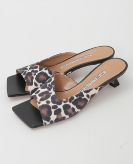 【PELLICO/ペリーコ】スクエアトゥレオパードミュール