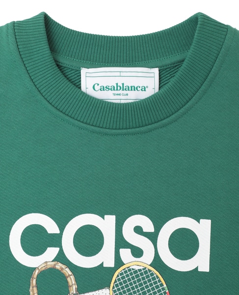 【Casablanca/カサブランカ】Printed Cotton Sweatshirt  詳細画像 グリーン 3