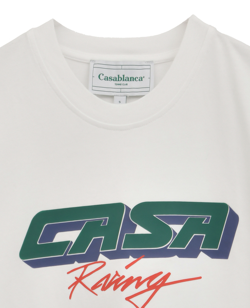 【Casablanca/カサブランカ】Casa Racing 3D Printed Oversized T-Shirt 詳細画像 ホワイト 3