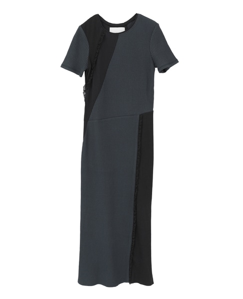 【3.1 Phillip Lim/スリーワンフィリップリム】マルチリブカットソーワンピース 詳細画像 ネイビー 1