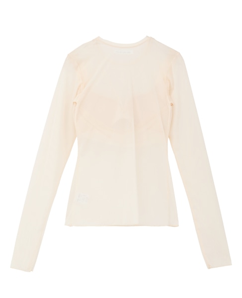 【NICENICE MOMENT/ナイスナイスモーメント】メッシュロングスリーブシェル 詳細画像 ベージュ 2