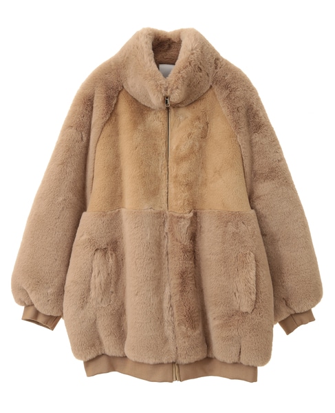 【A_/エース】フェイクレッキスブルゾン 詳細画像 キャメル 8