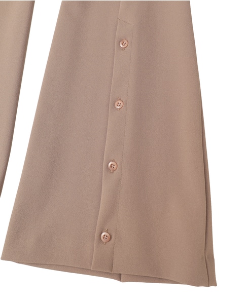 【EZUMI/エズミ】バックスリットフレアパンツ 詳細画像 ベージュ 6