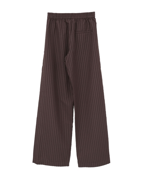 【BAUM UND PFERDGARTEN/バウムウンドヘルガーテン】ストライプジャカード・ワイドイージーパンツ 詳細画像 ブラウン 2