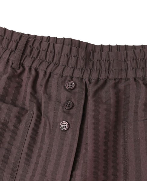 【BAUM UND PFERDGARTEN/バウムウンドヘルガーテン】ストライプジャカード・ワイドイージーパンツ 詳細画像 ブラウン 3