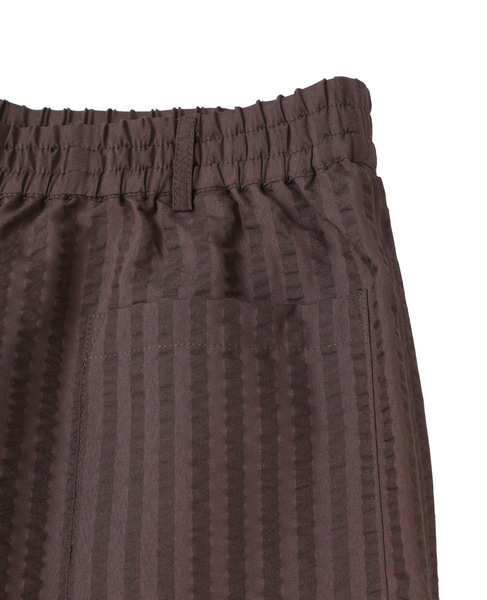 【BAUM UND PFERDGARTEN/バウムウンドヘルガーテン】ストライプジャカード・ワイドイージーパンツ 詳細画像 ブラウン 4